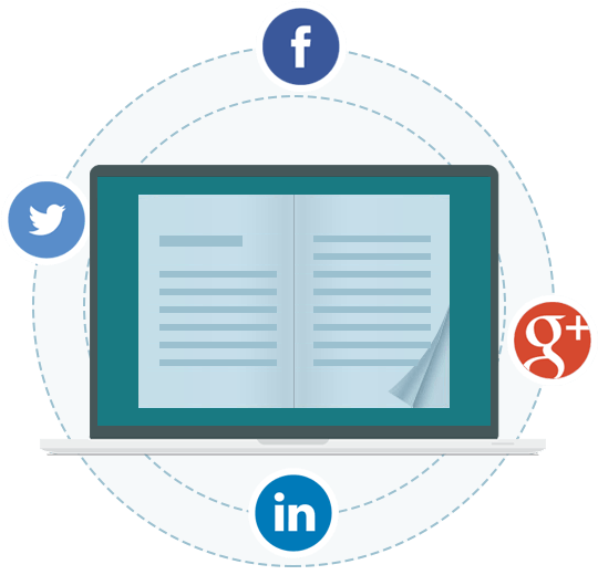 distribuie flipbook pe social media