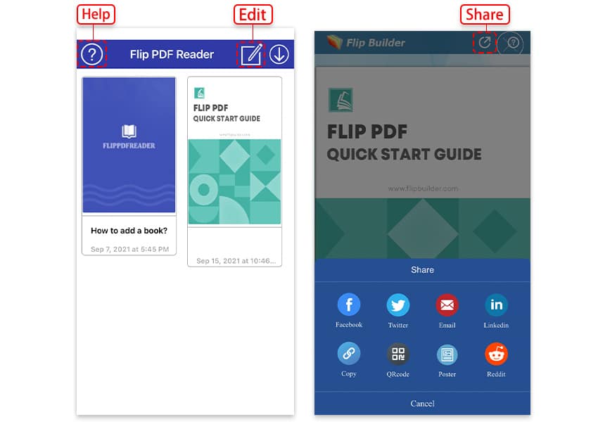 Leer Flipbook en iPad o iPhone sin conexión