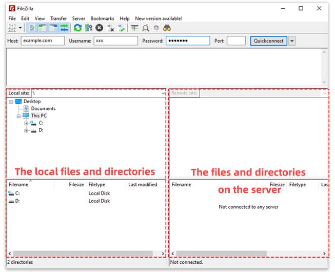 Upload your flipbooks to FileZilla