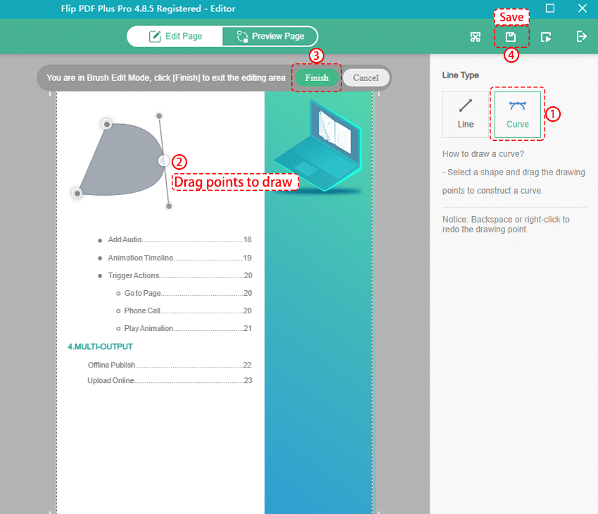 draw-a-shape-by-curve